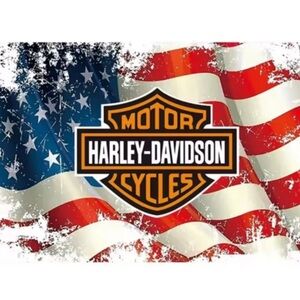 Harley Davidson flag 3 by 5 feet outdoor banner new in package America